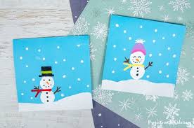 You can even put on a hat instead of pipe. How To Make An Adorable Cork Printed Snowman Card Projects With Kids