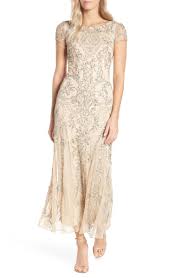 Pisarro Nights Embellished Mesh Gown Regular Petite