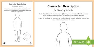 Free Free Holes Worksheet Stanley Yelnats Character Description