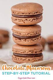 Chewy Chocolate Macaron Recipe Recipe Macaron Recipe Chocolate Macaron Recipe French Macaroon Recipes
