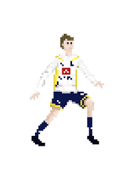 Peter Crouch Pixel Player Art Print Designed By Football In Pixels This Pixelated Player Resembles Peter Crouch In 2020 Art Print Collection Football Art Pixel Art