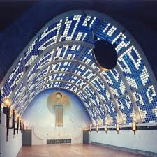 Himmelssaal Mit Parabelformiger Wolbung Aus Glasbausteinen Mit Lebensbaummotiv Bernhard Hoetger 1931 Mediterrane Architektur Architektur Art Deco