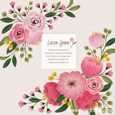 Kostenlose Eps Datei Vintage Blume Mit Grusskarte Fur Ihren Text Design Vektor 05 Download Name Vintage Blumen Mit Gru Floral Border Floral Vector Illustration