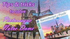 Cubicfun 3d puzzle for adults moveable notre dame de paris church model kits large challenge french cathedral brain teaser architecture building puzzles, 293 pieces 4.8 out of 5 stars 416 $59.99 $ 59. Tips To Solve Ravensburger Picturesque Notre Dame 1500 Pieces Jigsaw Puzzle Youtube