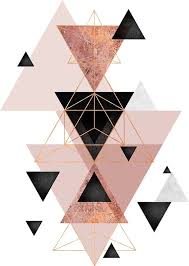 Geometric Triangles In Blush And Rose Gold Canvas Print By Urbanepiphany Rose Gold Wallpaper Gold Wallpaper Geometric