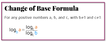 In this article, we will discuss what is a logarithm, logarithms formulas, basic logarithm formulas, change of base rule, logarithms rules and formulas, what is logarithm used. Change Of Base Formula Kate S Math Lessons