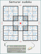 You can choose easy sudoku, medium sudoku, or even sudoku for experts if you are confident. Samurai Sudoku Puzzles To Play Online