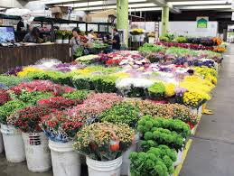 Petal pushing at the L.A. Flower Market
