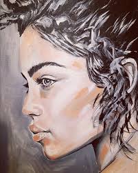 Portrait study nude by Sylvia Cohen (2020) : Painting Acrylic