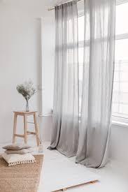 55 140 Cm Wide Light Grey Linen Curtain Gray Linen Etsy Linen Curtains Living Room Grey Linen Curtains Curtains Living Room