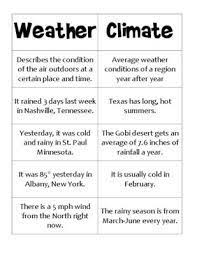 Weather Vs Climate Worksheet Google Search Weather And Climate Weather Vs Climate Weather Science