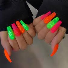 Image May Contain One Or More People And Closeup Wedding Acrylic Nails Classy Nails Neon Nails