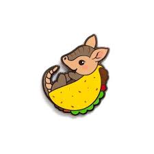 Tacodillo Pin Armadillo Pin Taco Pin Mexican Food Pin Kawaii Etsy In 2021 Kawaii Animals Food Animals Animal Pin