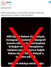 Zi̇ya selçuk i̇nstagram canli yayini (eba tv, uzaktan eğitim,açıklama). Meb Bakan Selcuk Erdogan I Takipten Cikarmadi