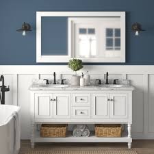 60 inch double bathroom vanity in white $2,860.00 $2,420.00 sku: Cape Cod 60 Double Bathroom Vanity Set Reviews Birch Lane