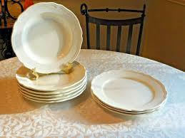 Ikea Arv Scalloped Edge 3 Dinner Plates And 6 Rimmed Soup Or Pasta Bowls 151 99 Ikea