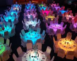 Lighted Tables For Reception Glow Party Neon Party Rainbow Wedding