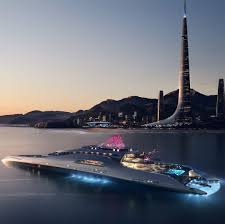 This Is The Mercedes Benz Future World Oasis Yacht Designed For Our Book It Has Some Special Features Such As A Heliport At The Bow With