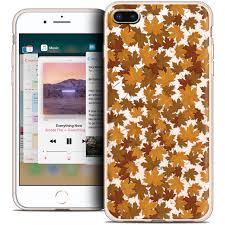 Extra Slim Crystal Gel Apple Iphone 8 Plus 5 5 Case Design Made In France Feuilles