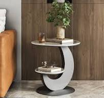Modern Round Small Chair Side Table & End Table for Living ...