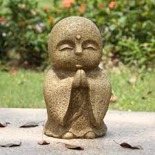 Lucky Japanese Jizo Praying Walmart Com In 2021 Japanese Statue Jizo Garden Statues