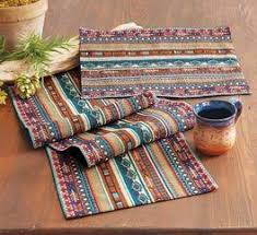 Sun Dance Table Linens From Lone Star Western Decor Cowgirl Magazine Black Forest Decor Table Top Decor Southwest Decor