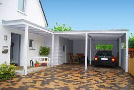 Der große vorteil des anbaucarports ist, daß es einseitig am haus keine pfosten hat. Carport Mit Dem Hauseingang Kombinieren Easycarport De