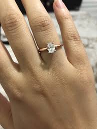 Rose Gold Oval Pirlanta Tektas