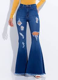 10% coupon applied at checkout. Play Flare Destroyed Bell Bottom Jeans Medblue Gojane Com