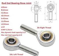 M8*1.25mm Male Rod End Bearing Rose Joint Right/Left Hand Thread SA8T/K SAL8T/K