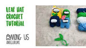 How To Crochet Small Leaf Among Us Amigurumi Crochet Crochet Plant Crochet Leaves