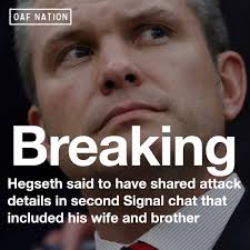 ⚠️BREAKING: Defense Secretary Pete Hegseth used a private Signal group  called “Defense