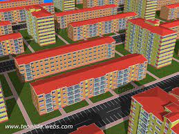 European Housing Estate With Linear And Tower Blocks Apartments With 2 To 4 Rooms Apartment Plans Floor Plans Floor Plan Design