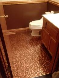 Bathroom Penny Floor Penny Floor Living Room Styles Copper Bathroom