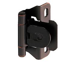 Demountable cabinet hinges come in handy when you're cleaning, and especially if you anticipate you'll be staining or painting your cabinets at some point after installation. Amerock Bpr8715orb 1 4 Overlay Single Demountable Partial Wrap Self Closing Cabinet Hinge Pair Oil Rubbed Bronze The Hardware Hut