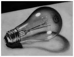 Image Result For Lightbulb Drawing On Black Paper With White Pencil Object Drawing Black Paper Drawing Graphite Drawings