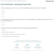Quiz Worksheet Multiplying Polynomials Study And Factoring Monomials Pdf Dividing Trinomials Coloring Pages Kuta Software With Answers Binomials Infinite Pre Algebra Oguchionyewu (no rating) 0 customer reviews. quiz worksheet multiplying polynomials