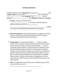 Download this free general partnership agreement template below and customize it to meet your unique business legal needs. Referral Agreement Free Sample Docsketch