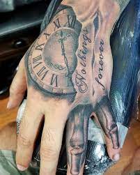 Ultimate clock with key tattoo. 47 Excellent Clock Tattoos For Hand