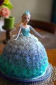 Elsa Doll Cake For A Frozen Themed Birthday Party Elsa Doll Cake Frozen Elsa Doll Cake Doll Birthday Cake