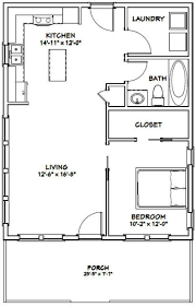You've landed on the right site! 24x30 House 1 Bedroom 1 Bath 720 Sq Ft Pdf Floor Plan Etsy 1 Bedroom House Plans Tiny House Plans Tiny House Floor Plans