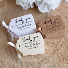 Personalised Wedding Favour Tags Thank You For Sharing Our Special Day Small Luggage Shaped Tag 4 6cm X With Images Personalized Wedding Favor Tags Wedding Gift Favors