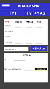 Dgs sınavında 60 sayısal ve 60 sözel olmak üzere toplamda 120 soru sorulmaktadır. Yks Tyt Puan Hesaplama 2018 For Android Apk Download