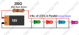 how to calculate the value of resistor for led leds circuits