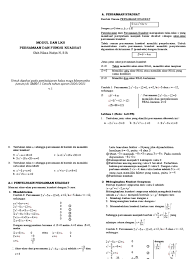 Ada 2 rumus yang bisa anda gunakan untuk menghitung kuadrat maupun akar pangkat pada excel yaitu menggunakan simbol caret (^) dan fungsi sqrt. Modul Dan Lks Persamaan Dan Fungsi Kuadrat