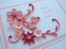 Grandma Handmade Birthday Card For Grandmother Pink Handmade Quilled Paper Birthday Card Flowers Mum Mom Aunt Grandma Grandmother Quilling Birthday Cards Paper Flower Tutorial Paper Birthday Cards