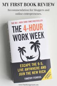 My First Personal Development Book Review The Four Hour Work Week By Tim Ferriss A Must Read Book For Bloggers Busine Book Recommendations Books Audio Books