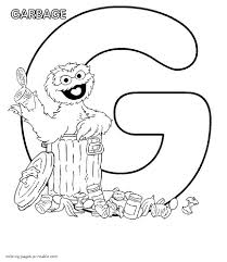 We hope you enjoy our originally designed coloring page. Oscar The Grouch And The Letter G Coloring Page Coloring Pages Printable Com