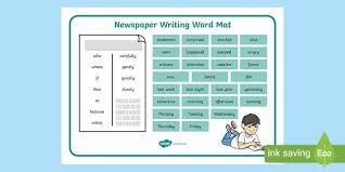An example of an opinion could be: Ks1 Newspaper Writing Word Mat Teacher Made