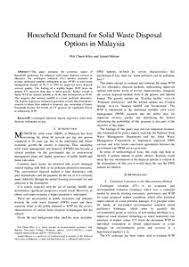Waste collection workers collect the container, then dispose it. Household Demand For Solid Waste Disposal Options In Malaysia Munich Personal Repec Archive